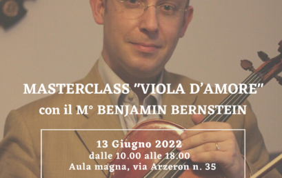 13 e 14 giugno 2022 – Masterclass Viola d’Amore