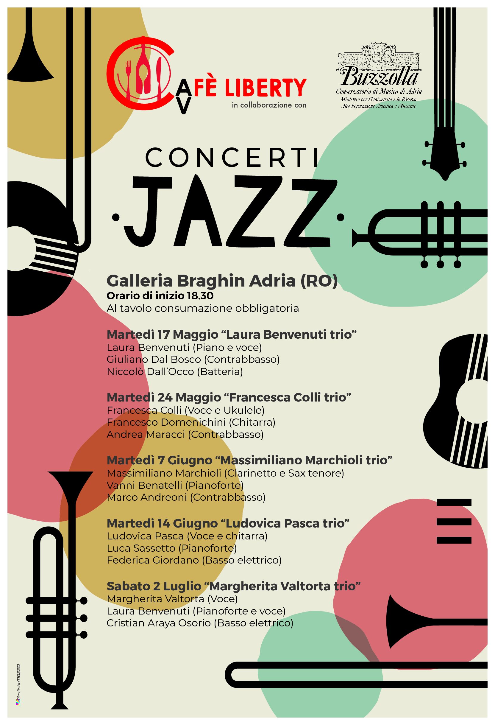 17 e 24 maggio, 7 e 14 giugno, 2 luglio 2022 Concerti Jazz