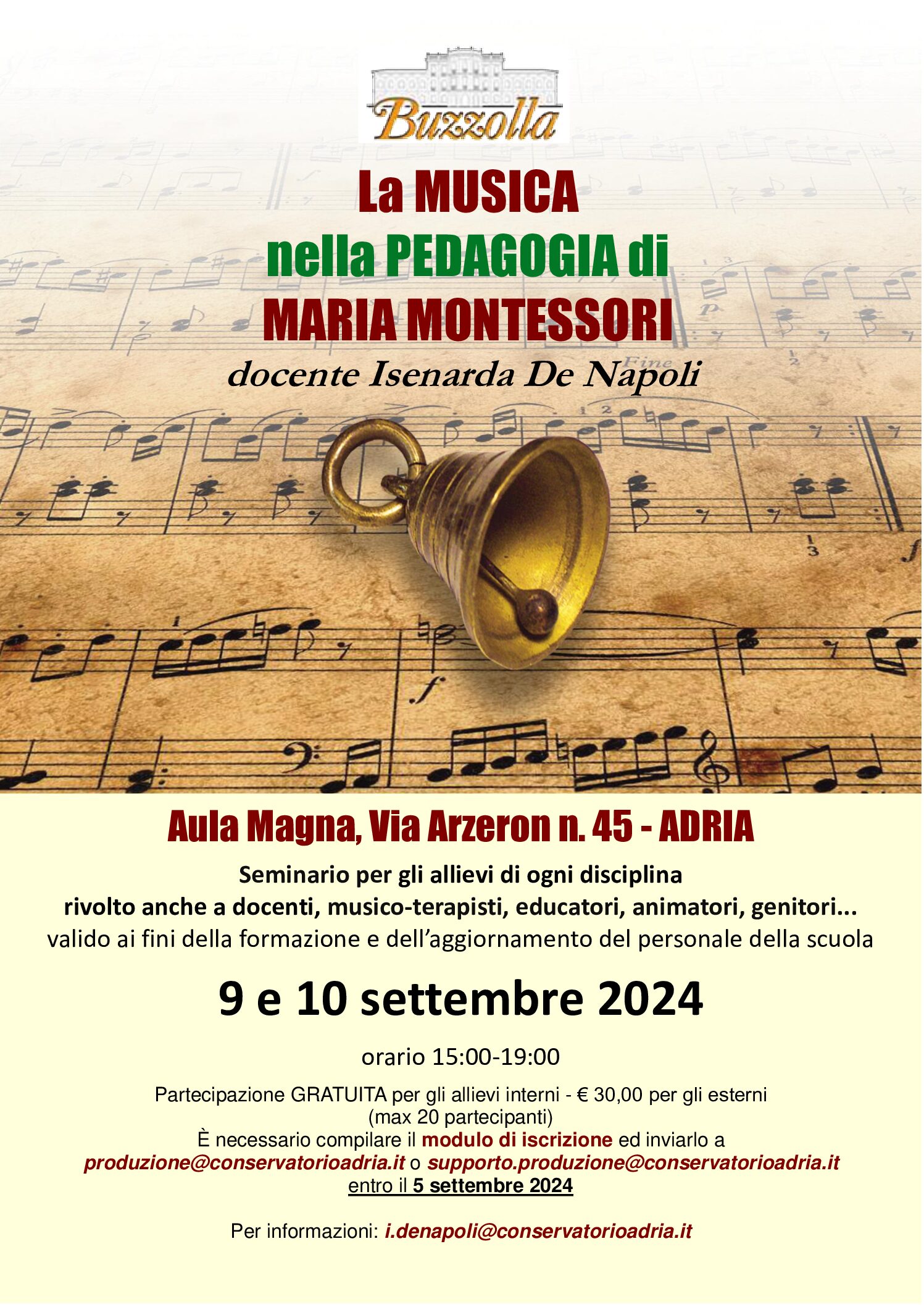 Seminario La musica nella pedagogia di Montessori-2024-Conservatorio Adria